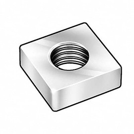 Square Nut, 10-24, 3/8 W, Steel, ZP, PK100