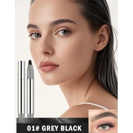 Erinde Black Microblading Eyebrow Pencil, Long-Lasting, Waterproof and Smudge-proof Eyebrow Pencil, Natural and Defined Eyebrows, with Micro-Branched Applicator #01