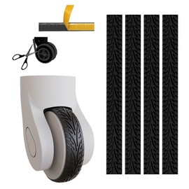 DINTSTYLE 4Pcs Luggage Wheel Covers, Suitcases Wheel Covers, Silicone Luggage Protector, Durable, Mute and Shock Absorption, Waterproof (Black)