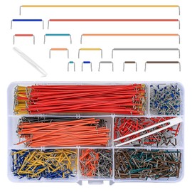 HASLED 840 Stück Breadboard Jumper Wires Set | 14 Größen (2-125mm) U-Form Steckbrücken | Mit Kunststoffpinzette | für die Verbindung von Brotschalen