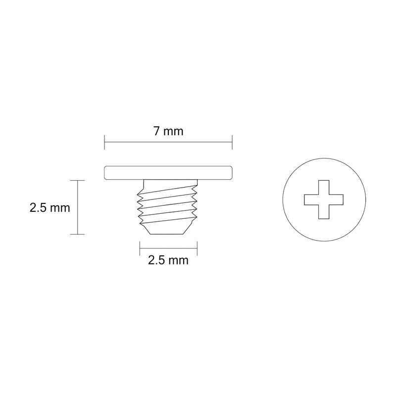 Laptop Top Lid Hinge Screws – 4 Pack 2.5mm x