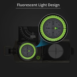 Proster Proster Military Marching Compass Professional Pocket Compass Navigation Compass with Clinometer Carry Strap Bag for Hunting Hiking and Outdoor Activities