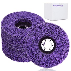 CSD Sanding Disc 125 mm - 5 Pieces Purple Cleaning Disc Set, Coarse Cleaning Disc, Nylon Fabric Disc, Paint Removal Rust for Angle Grinder, Removing Paint, Rust, Welds, Oxidation