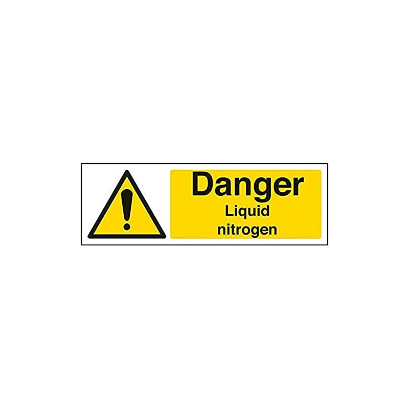 Vsafety 6A046AX-S'Danger Liquid Nitrogen' Sign, Landscape, 300 mm x 100