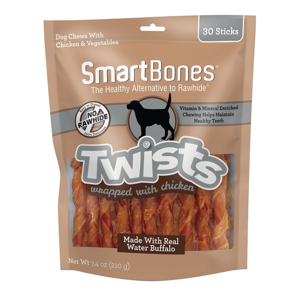 Smartbones Twists Wrapped with Chicken Made with Real Water Buffalo,