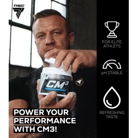 Trec Nutrition TREC Nutrition CM3 Powder 250g | Creatine Malate TriCreatine for Muscle Strength & Building | Orange Flavor | Boost Performance for High-Intensity Workouts