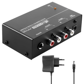 Phono Preamplifier, Phono Preamplifier, Turntable, Phono Preamp for Turntables with MM Sample Systems, RCA Input & Output, Preamplifier Phono with Level, Phono Preamp with 12 V Power Supply