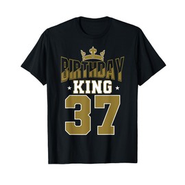 Birthday King 37 Bday Party Celebration 37th Royal Theme T-Shirt