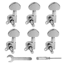 esahpss 6 Pieces Guitar String Tuning Pegs,3 Left + 3 Right Fully Enclosed Guitar Knobs All Metal Guitar Strings Acoustic Guitar Knobs With Fine Strings