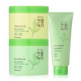 Kwailnara First Water Green Tea Cleansing Cream Massage Cream Cleansing Foam 2pcs Package, Cleansing Foam 180mlx2pcs / 과일나라 첫물녹차 클렌징크림 마사지크림 클렌징폼 2개구성 택, 클렌징폼 180mlx2개