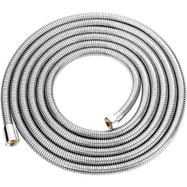 OIETON Shower Hose Extra Long 157Inches, Flexible Stainless Steel Handheld Shower Hose, Anti-Explosion Anti-Kink Leakproof,Brass Connectors, Replacement Metal Extension