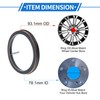 VekAuto 93.1mm to 78.1mm Car Wheel Hub Centric Rings Black