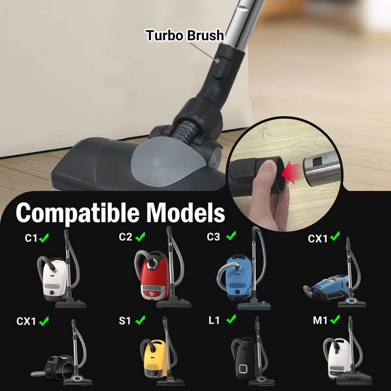 EZ SPARES Compatible with Miele,Vacuum Brush Head Replacement for Miele