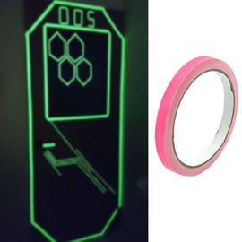 SM SunniMix Glow in The Dark Tape High Bright Decorative Strong Sticky Home Decor Fluorescent Glow Tape Luminous Tape for Exit Sign Walls, Pink