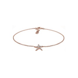 Elli Women's Foot Jewellery Starfish Crystals, Facet cut, Crystal