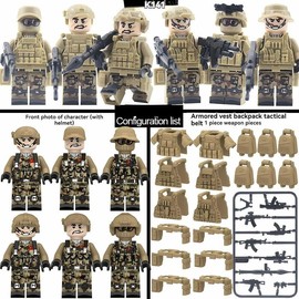 NWJ Military Building Blocks Sets - Army Soldiers Action Figures with Ghost Camo, Mini Building Toys for Boys Kids:_AK141