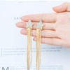Aishgjia Women’s Tassel Earrings Star Ear Stud Pave Crystal Dangle