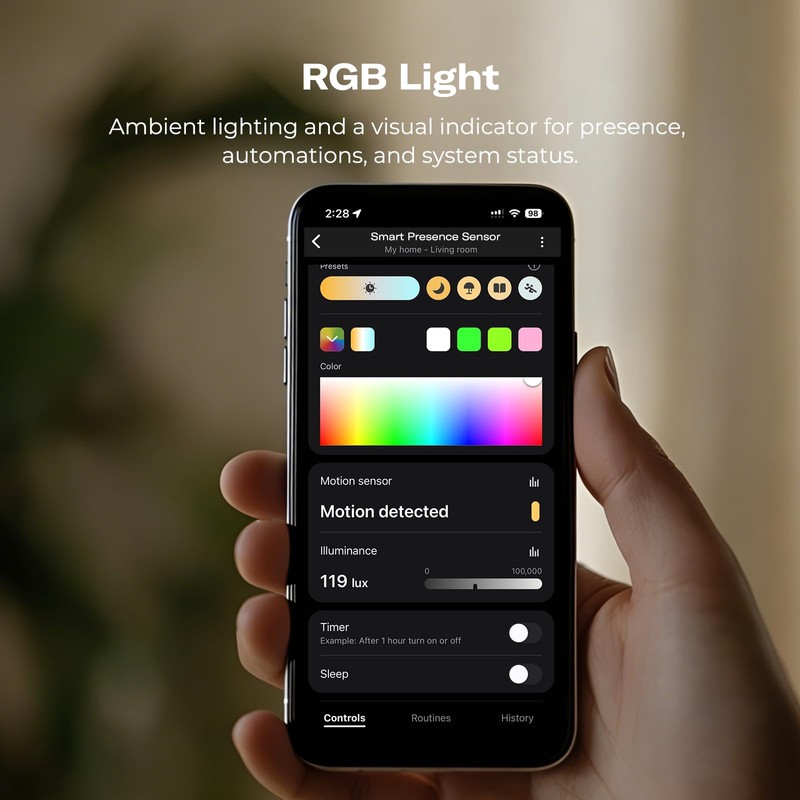 THIRDREALITY Smart Presence Sensor R3, 60GHz mmWave Radar, USB-C Powered,