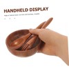 SHOWERORO Wood Salad Bowl Set Salad Serving Bowl with Lid