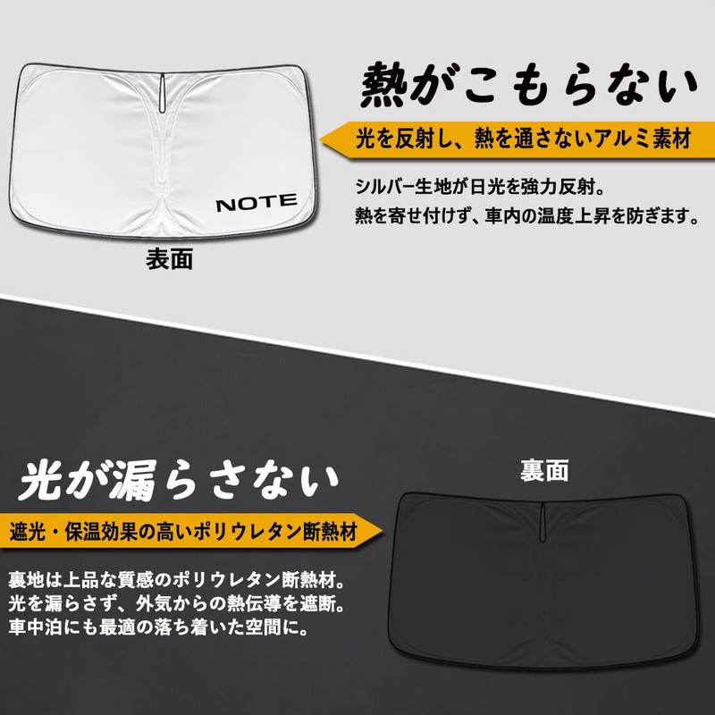SAWAKAKI Nissan Note E12 Exclusive Design, Sunshade for Windshield with