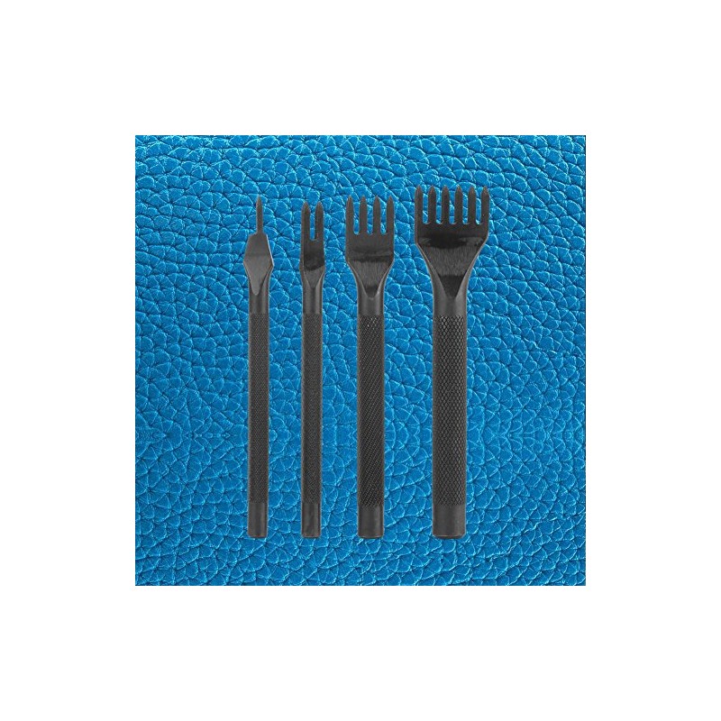 FTVOGUE 4 Pcs/Set Punch Herramienta de Bricolaje de Cuero Herramientas