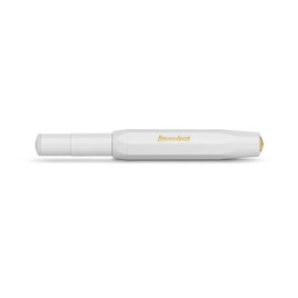 Kaweco CLASSIC SPORT Fountain Pen White with 23 Carat Gold-Plated Steel Nib and Iridium Tip for Ink Cartridges I Sport Fountain Pen 13 cm I Nib: EF (Extra Fine)