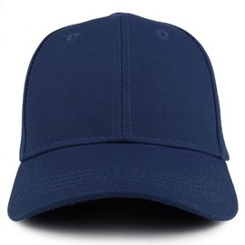 Trendy Apparel Shop Gorra de béisbol estructurada ajustable para niños, Azul marino/flor y brillo, Talla única