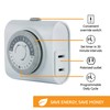 GE Mechanical Polarized Outlet Timer, Single Plug with 2 Prongs,