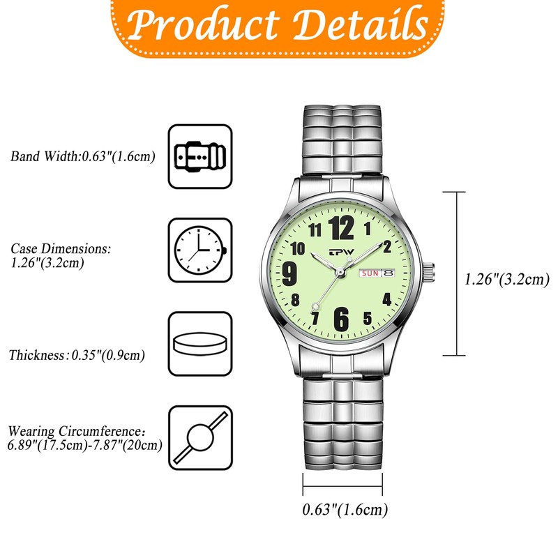 Avaner Women's Stretch Band Watches: Ladies Elastic Strap Stainless Steel