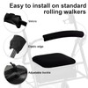 Rollator Walker Seat and Backrest Rollbar Covers Set Adjustable Patterns