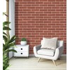 TORURAL 100 Red Faux Brick Wall Tiles, Inorganic Minerals, 3D