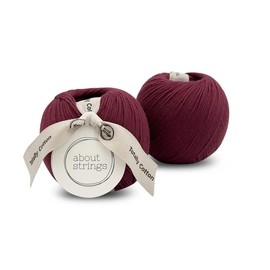 About Strings 100% Organic Cotton No.3 Light DK Yarn 3.53oz(100g) 234 Yards per Ball, 2-Pack (Pinot)