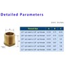 1/4" x 1/8" NPT Reducer Adapter Brass Hex Bushing, Reducing