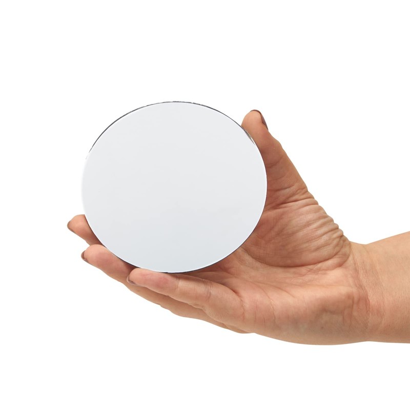 Juvale 4-Inch Round Glass Mirrors for Crafts - 4-Inch, 50-Pack,