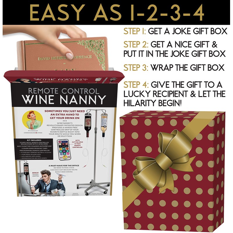 "Wine Nanny" Prank Gift box - Perfect Gag Gift for