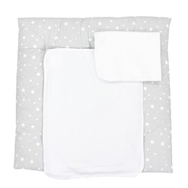 TupTam changing mat incl. 2 terry cloth covers model MAR02579, Stars Grey 2, 75 x 85 cm