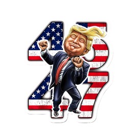 Trump Bumper Decal (Large 6in), 45 47 Trump Car Decal, Trump Stickers 2025, Waterproof Sticker, Trump Stickers for Cars, Trump Sticker Funny, Trump Decal, Trump Dance