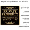 PHTTULE Large Private Property No Trespassing Sign 4 Pack, 12x12