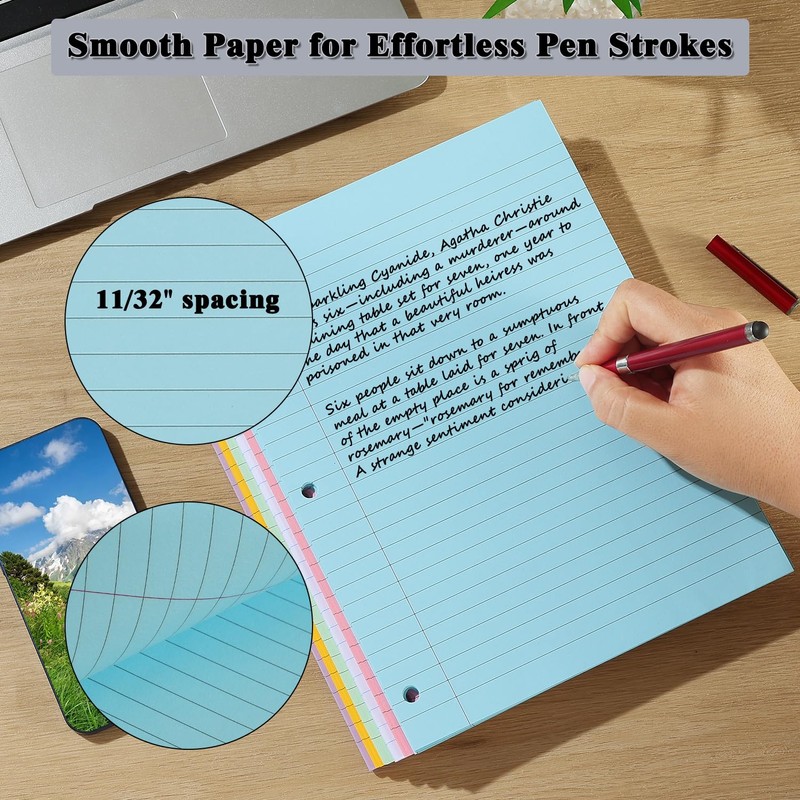 300 Sheets Loose Leaf Paper 8" x 10.5" College Wide