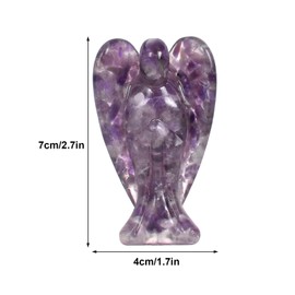 Natural Amethyst Crystal Angel – Elegant Pocket Guardian Angel Figurines, Perfectly Handcrafted Amethyst Angel Statue and Guardian Angel Crystal Figurine