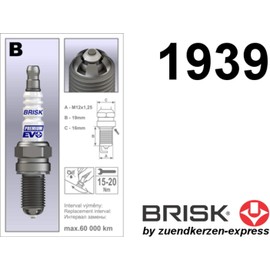 BRISK Premium EVO BR14BFXC 1939 Spark Plugs (Pack of 2)