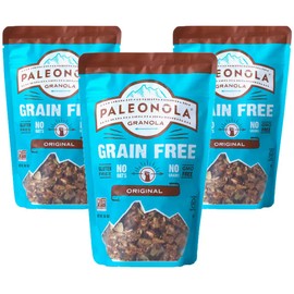 Paleonola Grain Free Granola | Gluten Free, Non-GMO, Dairy Free, No Refined Sugars, 10 Oz Bags (Original, 3 Pack)