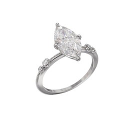 Psiroy 925 Sterling Silver Plated Marquise Cut Cubic Zirconia Wedding Band Ring CZ Engagement Ring for Women Size 6