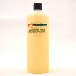 New Dawn Natural & Organic Ylang YlangFace, Hand & Body Wash - 83% Organic | Vegan - Range No.6 - Shower Gel/Liquid Soap - Sizes 25ml/100ml/250ml/1ltr (Ylang Ylang Wash, 1ltr)