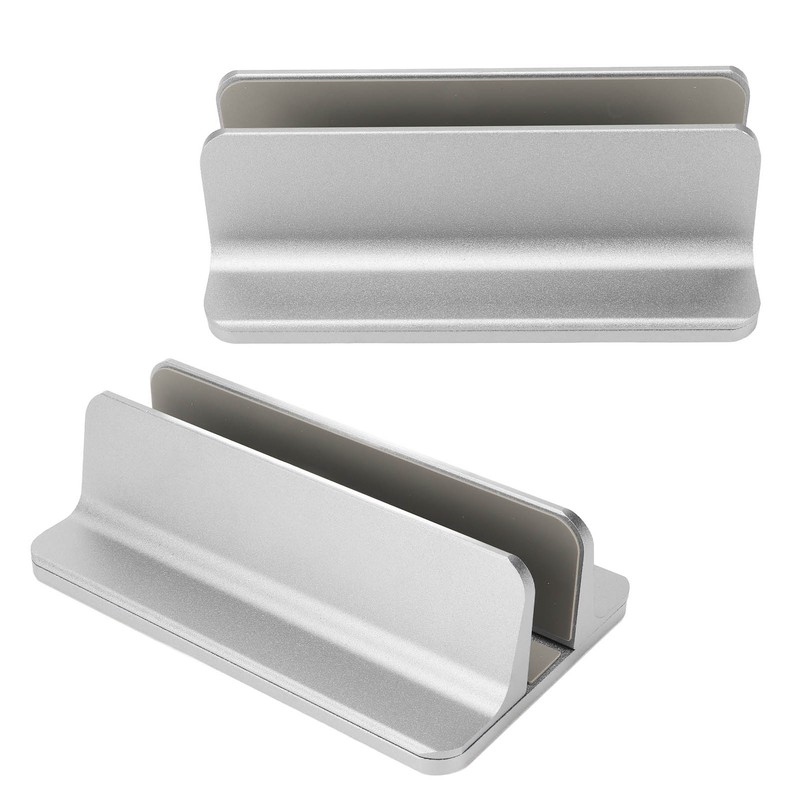 Vertical Laptop Stand Grey Regulable Base 3D Curved Appearance Bottom