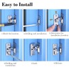 Litensh 90 Degree Door Lock Hasp Latch, Stainless Steel Right