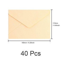 CLVPAI Ribbed Envelope, Envelopes without Window, Textured Envelopes, for Wedding, Greeting Cards, Invitations (Beige, 162 x 114 mm)