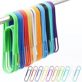 Pack of 50 Paper Clips, Large, RUNEAY Metal 100 mm, Colourful Paper Clips, Large Paper Clips, Paper Clips for Papers, School, Office Supplies (Random Colour)