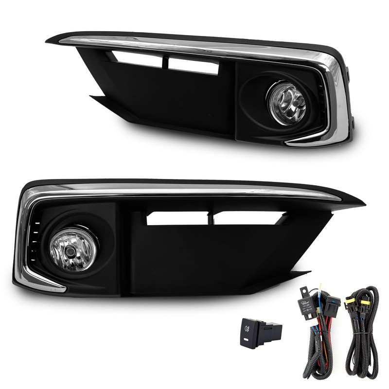 WEZEMLIGHT Fog Lights Assembly Compatible With Honda Civic Coupe/Sedan 2019-2020