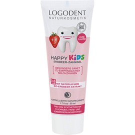 Logona Kids Strawberry, Brushing Gel, 1.7 fl oz (50 ml), Baby Teeth